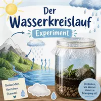 Vorschau - Arbeitsblätter - niveaudifferenziertes Materialpaket: Wasserkreislauf | Experiment + Rätsel + Lückentexte - Deckblatt