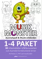 Vorschau - Unterrichtsreihen - MUSIKMONSTER XXL-PAKET - qlixu - Deckblatt