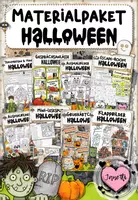 Vorschau - Arbeitsblätter - Halloween | Wachsendes Materialpaket | Grundschule Klasse 1–4 | Deutsch, Kunst & Spiele - Deckblatt