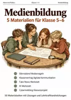 Vorschau - Arbeitsblätter - Medienbildung Bundle mit 5 Materialien Klasse 5–6 - Deckblatt