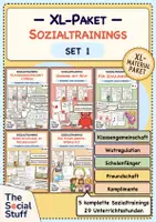 Vorschau - Stundenentwürfe - Soziales Lernen Grundschule: XL-Paket "Set 1" - 5 Sozialtrainings (29 Unterrichtsstunden) - Deckblatt