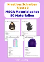 Vorschau - Stundenentwürfe - MEGA Materialpaket Kreatives Schreiben Klasse 3 - 50 Materialien - Deckblatt
