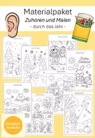 Vorschau - Arbeitsblätter - Materialpaket: Zuhören und malen durch das Jahr - Deckblatt