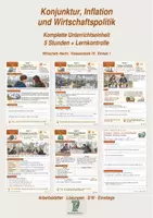 Vorschau - Stundenentwürfe - Konjunktur, Inflation und Wirtschaftspolitik | Klasse 10 | 5 Stunden + Lernkontrolle - Deckblatt