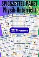 Vorschau - Arbeitsblätter - Physik Spickzettel Materialpaket - Übersicht und Merkblätter - Deckblatt