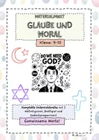 Vorschau - Arbeitsblätter - Materialpaket - Glaube und Moral gemeinsame Werte der Religionen und Ethik - Deckblatt