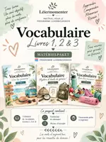 Vorschau - Arbeitsblätter - Materialpaket Vocabulaire Livre 1,2,3 Salut c'est à toi - Deckblatt