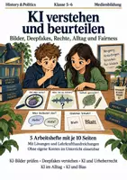 Vorschau - Arbeitsblätter - KI verstehen und beurteilen Paket Klasse 5–6 - Deckblatt