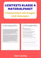 Vorschau - Stundenentwürfe - Lesetest Materialpaket Klasse 4 | 5 Materialien mit Fragen & Lösungen - Deckblatt