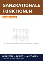 Vorschau - Arbeitsblätter - Ganzrationale Funktionen – 8 Skripte mit Lösungen Klasse 10–12 - Deckblatt