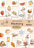 Vorschau - Spiele - Materialpaket Memory 4 Jahreszeiten | Kindergarten Kita - Deckblatt