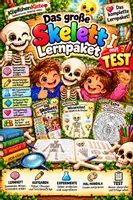 Vorschau - Test - Das Skelett & die Knochen – Lernpaket mit Wissenstest, Lösungen & Extra | Sachunterricht - Deckblatt