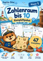 Vorschau - Arbeitsblätter - Kapitän Otter – Zahlenraum bis 10 | Komplettpaket Klasse 1 - Deckblatt