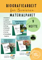 Vorschau - Arbeitsblätter - Biografiearbeit Senioren Materialpaket für Beschäftigung Senioren und Biografiearbeit in der Pflege - Deckblatt