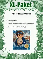 Vorschau - Unterrichtsreihen - Freischwimmen | XL Materialpaket | Unterrichtsmaterial | Deutsch | Klasse 6-9 | mit Lösungen - Deckblatt