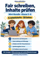 Vorschau - Arbeitsblätter - Fair schreiben Inhalte prüfen Mini-Bundle Klasse 5–6 - Deckblatt