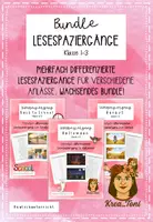 Vorschau - Stationenlernen - Lesespaziergang Bundle (wachsend, Deutsch Klasse 1, 2, 3) - Deckblatt