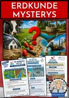 Vorschau - Arbeitsblätter - Mystery Erdkunde - 5er-Paket zu Landwirtschaft, Rohstoffen, Klimawandel & Hochwasser - Klasse 5-10 - Deckblatt