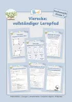 Vorschau - Stundenentwürfe - Vierecke: Eigenschaften, Haus der Vierecke, Konstruktionen & Winkelsumme - Deckblatt
