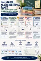Vorschau - Arbeitsblätter - Schulstart & Klassenleitung – 5er-Komplettpaket für Lehrkräfte | Elternarbeit, Classroom Management, Regeln & Bewertung - Deckblatt