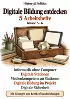 Vorschau - Arbeitsblätter - Digitale Bildung 5 Arbeitshefte Klasse 5–6 - Deckblatt