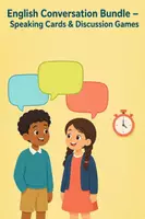Vorschau - Arbeitsblätter - English Conversation Bundle – Speaking Cards & Discussion Games - Deckblatt
