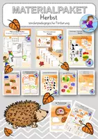 Vorschau - Unterrichtsreihen - Materialpaket Herbst in der sonderpädagogischen Förderung Förderschule Inklusion Vorschule - Deckblatt