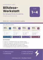 Vorschau - Arbeitsblätter - Blitzlesen Sparpaket Klasse 1–4 – Blitzlese-Werkstatt | 48 Arbeitsblätter zur Leseflüssigkeit | Grundschule und Förderschule - Deckblatt
