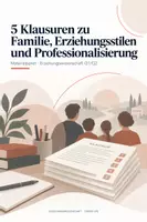 Vorschau - Arbeitsblätter - Familie, Erziehungsstile & Professionalisierung analysieren | 5 Klausuren Pädagogik Q1/Q2 - Deckblatt