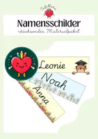 Vorschau - Poster - Namensschilder - wachsendes Materialpaket - Deckblatt
