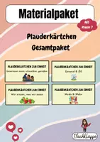 Vorschau - Aufgabenkarten - AES Klasse 7 - Materialpaket Plauderkärtchen - Deckblatt