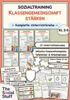 Vorschau - Stundenentwürfe - Soziales Lernen Grundschule: Sozialtraining "Klassengemeinschaft stärken" - Komplettpaket (10 Unterrichtsstunden) - Deckblatt