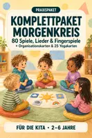 Vorschau - Spiele - Das große Morgenkreis-Komplettpaket | 80 Spiele, Lieder & Fingerspiele plus Organisationskarten | Kita 2–6 Jahre - Deckblatt