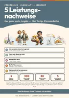 Vorschau - Klassenarbeiten - Klassenarbeiten Französisch 1. Lernjahr – 5 im Paket - Deckblatt