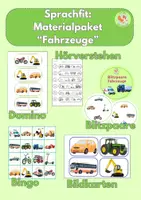 Vorschau - Arbeitsblätter - Sprachfit: Materialpaket "Fahrzeuge" zur Sprachförderung - Deckblatt
