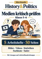 Vorschau - Arbeitsblätter - Medien kritisch prüfen Mini-Bundle Klasse 5–6 - Deckblatt