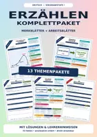 Vorschau - Arbeitsblätter - Erzählen komplett | 13 Merkblatt-Pakete mit Lösungen | Deutsch Klasse 5-9 - Deckblatt
