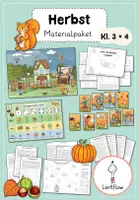 Vorschau - Arbeitsblätter - Herbst & Halloween Klasse 3 + Klasse 4: Sinnentnehmendes Lesen, Hörverstehen, Rätsel, Schreibanlässe - Deckblatt
