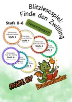 Vorschau - Spiele - Blitzlesespiel: Finde den Zwilling – Das Komplettpaket (Stufe 0 bis 6) - Deckblatt