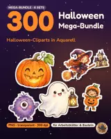 Vorschau - Bildkarten - Halloween-Cliparts Aquarell – Mega-Bundle, 300 Motive - Deckblatt