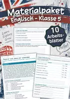 Vorschau - Arbeitsblätter - Materialpaket – Englisch Klasse 5 – Arbeitsblätter - Deckblatt