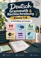 Vorschau - Unterrichtsreihen - Grammatik & Rechtschreibung | Deutsch Klasse 7/8 | Komplettpaket mit 6 Arbeitsheften und Lösungen - Deckblatt