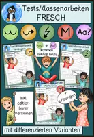 Vorschau - Arbeitsblätter - Klassenarbeiten & Tests FRESCH Materialpaket – Rechtschreibung Klasse 3 & 4 | Verlängern, Ableiten & Merkwörter - Deckblatt