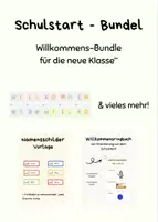 Vorschau - Arbeitsblätter - Schulstart – Willkommens-Bundle für die neue Klasse - Deckblatt