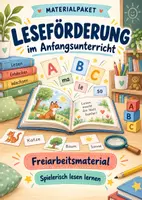 Vorschau - Arbeitsblätter - Materialpaket Leseförderung im Anfangsunterricht - Freiarbeit - Spiele - Deckblatt
