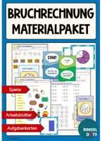 Vorschau - Arbeitsblätter - Bruchrechnung Materialpaket - Deckblatt