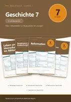 Vorschau - Arbeitsblätter - Geschichte 7 Realschule – Arbeitsblätter-Paket, 4 Lernbereiche - Deckblatt