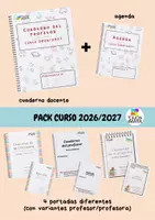 Vista previa - Para docentes: organización, planificación y formación - Pack Cuaderno del profesor + agenda. Curso 2026/2027 - Portada