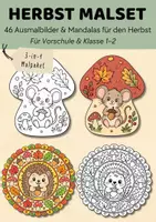 Vorschau - Mal- und Bastelvorlagen - Herbst Malen Paket Klasse 1-2 | 46 Ausmalbilder & Mandalas mit Herbstmotiven und Waldtieren | Malvorlagen Kunst Kita, Vorschule & Grundschule - Deckblatt