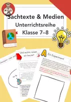Vorschau - Arbeitsblätter - Sachtexte & Medien: Sachtexte erschließen (Klasse 7–8) - Deckblatt